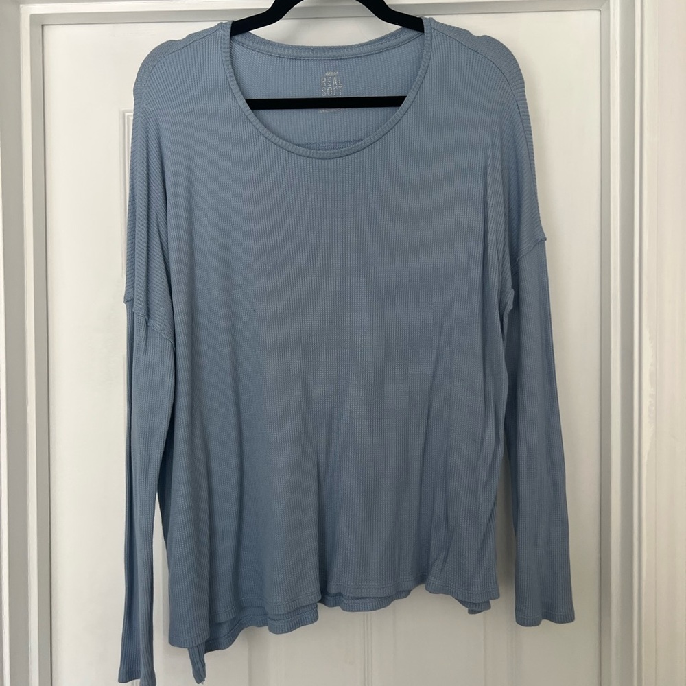 Aerie Light Blue Long Sleeve Tee